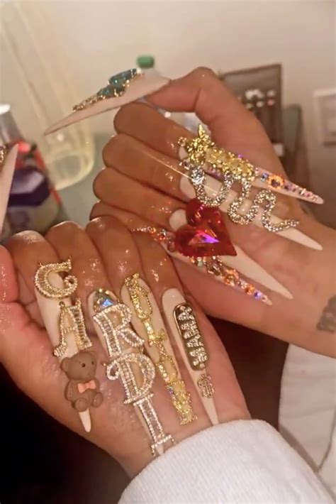 cardi b nails designs